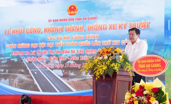 Thông xe kỹ thuật cao tốc Châu Đốc - Cần Thơ - Sóc Trăng giai đoạn 1, đoạn qua An Giang